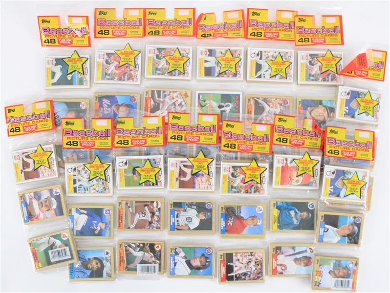 1987-88 Tops Baseball Trading Cards Unopened Rack Packs - Lot of 13 w/ 600+ Total Cards