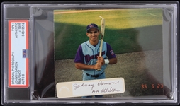 1995 Johnny Damon Witchita Wranglers (Kansas City Royals Minor League AA Team) Signed on Back 3x5 Color Photo (PSA Slabbed Type 1 Authentic Photo / 8 Auto)