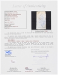 1992 Mickey Mantle New York Yankees Signed Napkin w/ 5 Additional Signatures Including Moose Skowron, Hank Bauer, Joe Pepitone, Bruno Kirby & Joe Regalbuto (*Full JSA Letter*)
