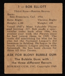 1948 Bob Elliot Boston Braves Bowman #1 Baseball Card 