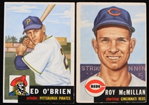 1953 Roy McMillan Cincinnati Reds & Ed OBrien Pittsburgh Pirates Topps Baseball Cards (Lot of 2)