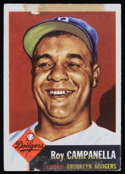 1953 Roy Campanella Brooklyn Dodgers #27 Topps Baseball Card 