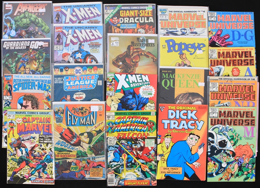 1960s-2000s Comic Book Collection - Lot of 83 w/ Marvel Universe, X-Men, Batman, Spiderman, Star Wars & More