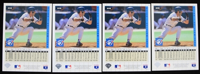 1994 Paul Molitor Toronto Blue Jays Autographed Upper Deck Trading Card #208 (Lot of 4) (JSA)