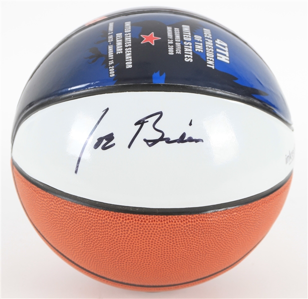 2010s Joe Biden 47th Vice President of the United States Signed InkRedible Graphic Basketball (JSA)