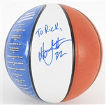 2010s Christian Laettner Minnesota Timberwolves Signed InkRedible Graphic Basketball (JSA)