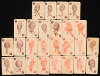 1930s Johnstons Cookies & Candies Rummy Cards - Lot of 26