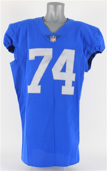 2017 Dan Skipper Detroit Lions Throwback Home Jersey (MEARS LOA)