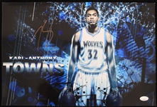 2015-23 Karl Anthony Towns Minnesota Timberwolves Signed 12" x 18" Photo (*JSA*)