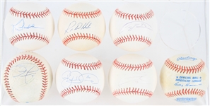 1990s-2000s Chicago Cubs Signed Baseballs + OAL Brown Comiskey Park Inaugural Season Baseball - Lot of 7 w/ Carlos Zambrano, Lou Piniella, Ryan Dempster & More (JSA)