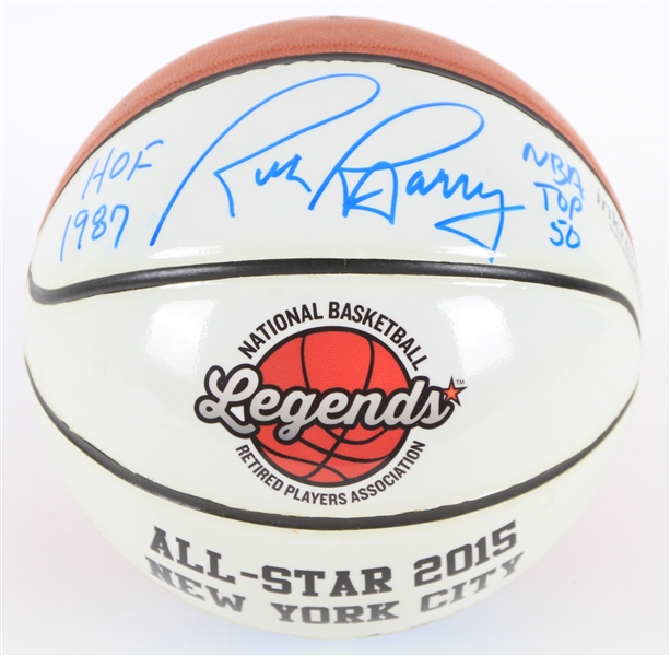 2015 Rick Barry Nate "Tiny" Archibald Dual Signed InkRedible Graphic Basketball (JSA)