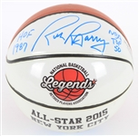 2015 Rick Barry Nate "Tiny" Archibald Dual Signed InkRedible Graphic Basketball (JSA)