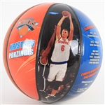 2015-18 Kristaps Porzingis New York Knicks Signed InkRedible Graphic Basketball (JSA)
