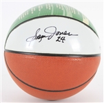 2010s Sam Jones Boston Celtics Signed InkRedible Graphic Basketball (JSA)