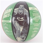 2010's Sam Jones Boston Celtics Signed InkRedible Graphic Basketball (JSA)
