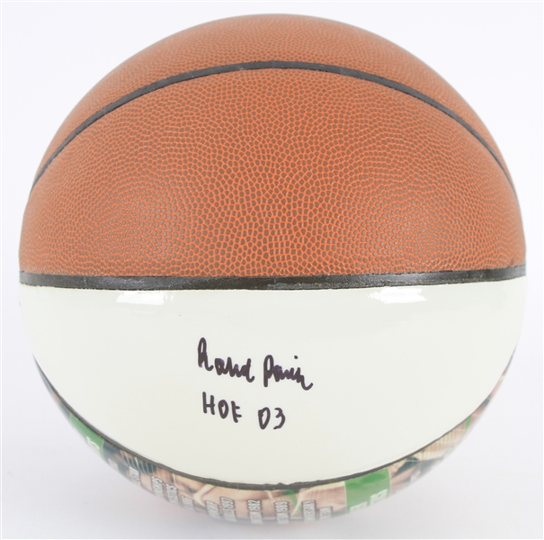 2010s Robert Parish Boston Celtics Signed InkRedible Graphic Basketball (JSA) 