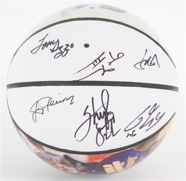 2016 Hall of Fame Class Multi Signed InkRedible Graphic Basketball w/ 6 Signatures Including Shaquille ONeal, Allen Iverson, Yao Ming & More (JSA)