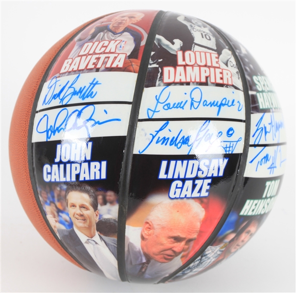 2015 Hall of Fame Class Multi Signed InkRedible Graphic Basketball w/ 10 Signatures Including Dikembe Mutombo, Lisa Leslie, John Calipari & More (JSA)