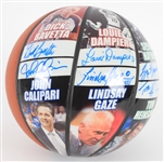 2015 Hall of Fame Class Multi Signed InkRedible Graphic Basketball w/ 10 Signatures Including Dikembe Mutombo, Lisa Leslie, John Calipari & More (JSA)