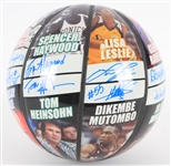 2015 Hall of Fame Class Multi Signed InkRedible Graphic Basketball w/ 10 Signatures Including Dikembe Mutombo, Lisa Leslie, John Calipari & More (JSA)
