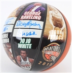 2015 Hall of Fame Class Multi Signed InkRedible Graphic Basketball w/ 10 Signatures Including Dikembe Mutombo, Lisa Leslie, John Calipari & More (JSA)