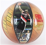 2017 Greg Oden Portland Trail Blazers Signed PhotoFile Graphic Mini Basketball (JSA)
