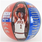 2010's Oscar Robertson Milwaukee Bucks Signed InkRedible Graphic Basketball (JSA)
