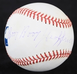 2000-05 Boom Boom Geoffrion Montreal Canadiens Signed OML Selig Baseball (JSA)