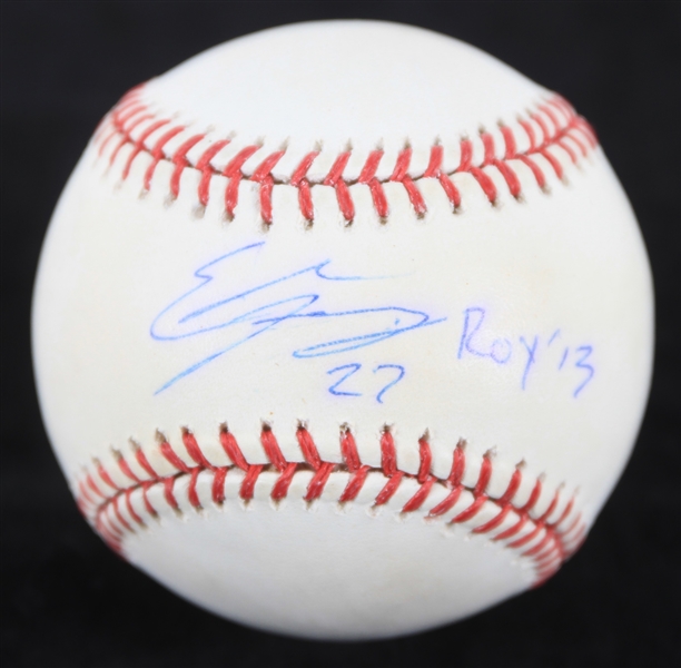 2013 Eddie Lacy Green Bay Packers Signed OML Selig Baseball (JSA)