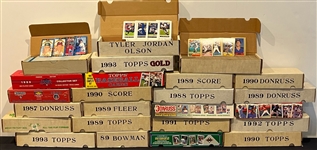 1980s-1990s Topps, Donruss, Fleer, Upper Deck & Score Baseball Card Sets (Lot of 10,000+)