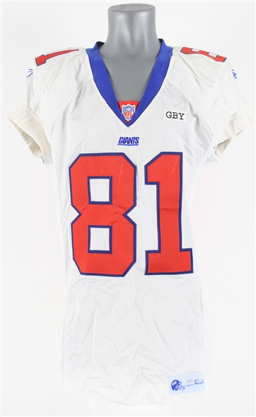 2001 Amani Toomer New York Giants Game Worn Road Jersey (MEARS A10/MeiGray Team Letter)