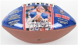 2010s Jim Kelly Buffalo Bills Signed InkRedible Graphic Football (JSA) 