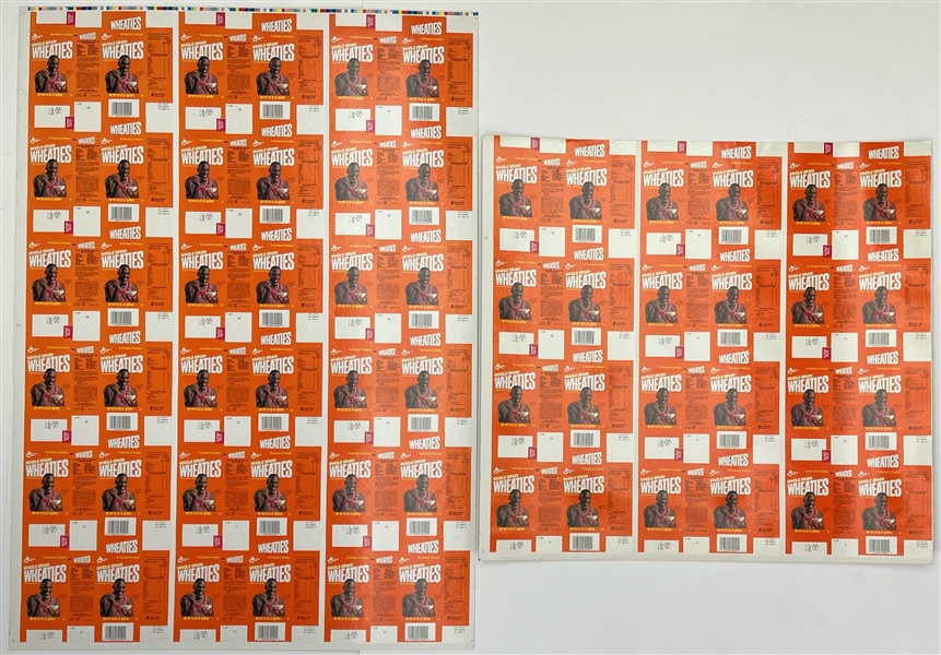 1990 Michael Jordan Chicago Bulls Wheaties Box Covers Uncut Sheets (Lot of 2)