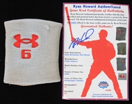 2006 Ryan Howard Philadelphia Phillies Game Used Wristband (Lot of 2)