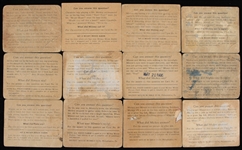 1935 Mickey Mouse R89 Bubble Gum Trading Cards (Lot of 12)