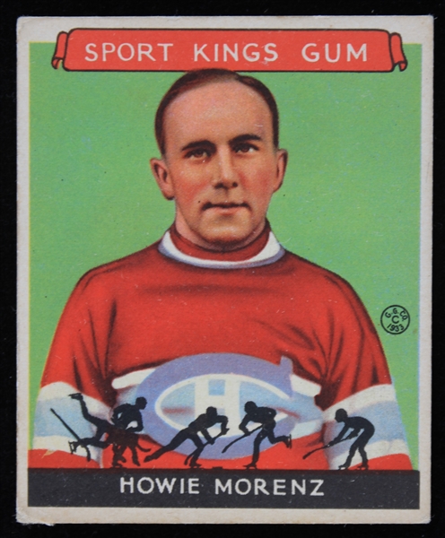 1933 Howie Morenz Montreal Candians Goudy Trading Card #24