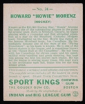 1933 Howie Morenz Montreal Candians Goudy Trading Card #24