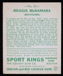 1933 Reggie McNamara Cyclist Goudy Trading Card #15