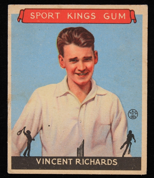 1933 Vincent Richards Tennis Player Goudy Trading Card #23 