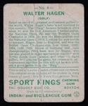 1933 Walter Hagen Golf Player Goudy Trading Card #8