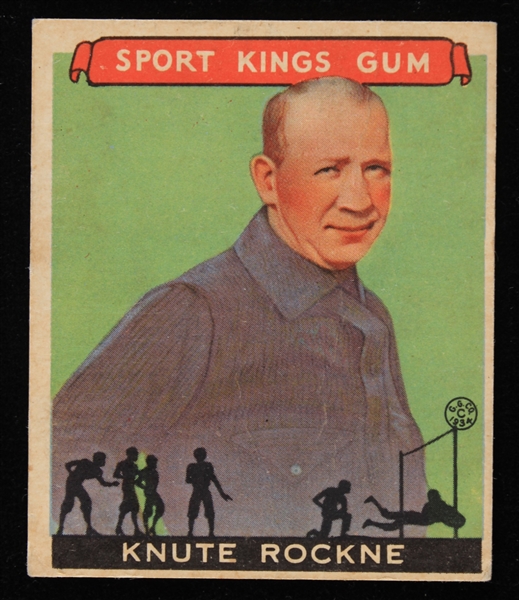 1933 Knute Rockne Notre Dame Goudy Trading Card  #35