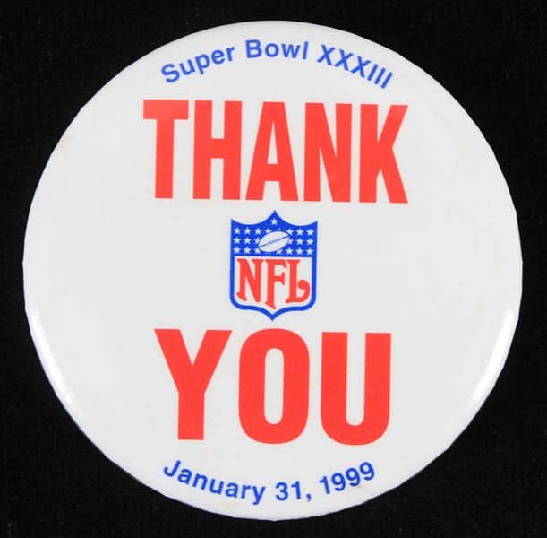 1999 Super Bowl XXXIII 3" Pinback Button