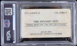 1966-1968 Adam West Batman Signed Business Card (PSA/DNA Slabbed)