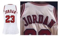 1996-97 Michael Jordan Chicago Bulls Signed Game Worn Home Jersey (MEARS A5/Beckett LOA/*Full JSA Letter*)