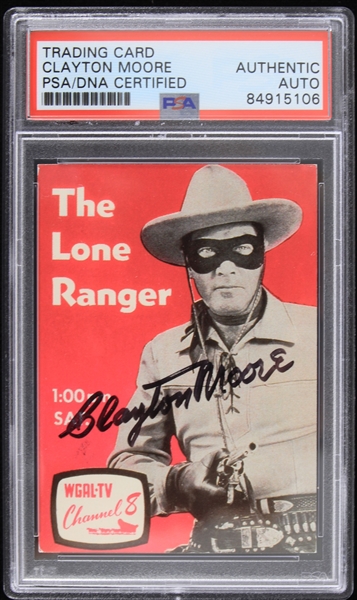 1997 Clayton Moore The Lone Ranger Signed Trading Card (PSA/DNA Slabbed)