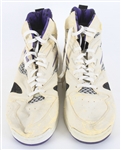 1993-94 Karl Malone Utah Jazz Signed LA Tech Game Worn Sneakers (MEARS LOA/JSA)