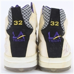 1993-94 Karl Malone Utah Jazz Signed LA Tech Game Worn Sneakers (MEARS LOA/JSA)