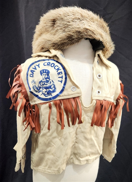 1950s Davy Crockett Disney Small Sized Costume and Coon Skin Cap