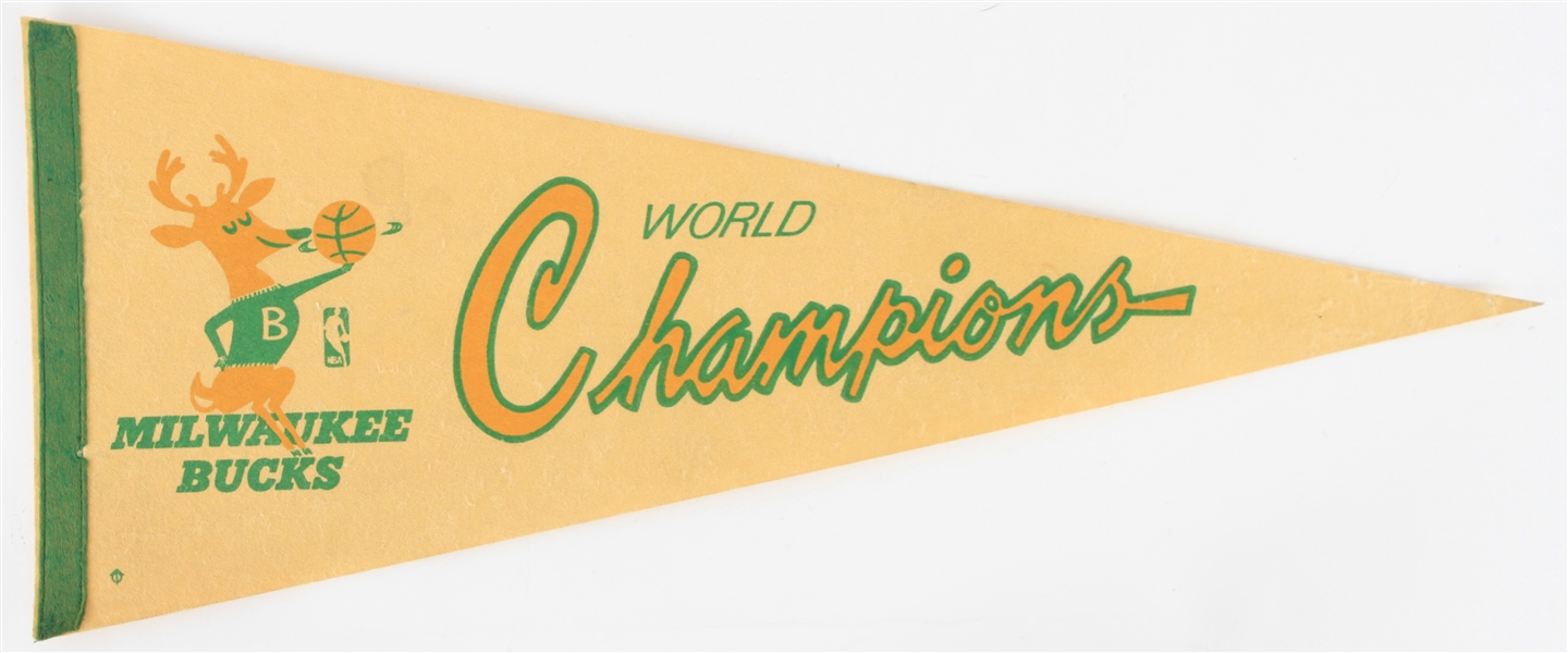 1971 Milwaukee Bucks World Champions Full Size 30" Pennant