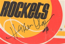 1990's Hakeem Olajuwon Houston Rockets Signed Full Size 29 Pennant (JSA)
